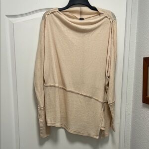 We The Free Cream Ribbed Sweatshirt
